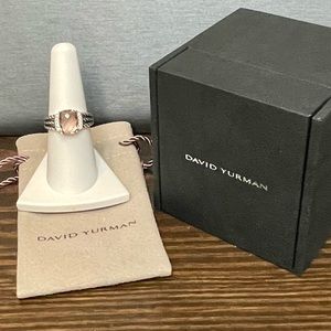 David Yurman Wheaton Petite Morganite & Diamond Ring